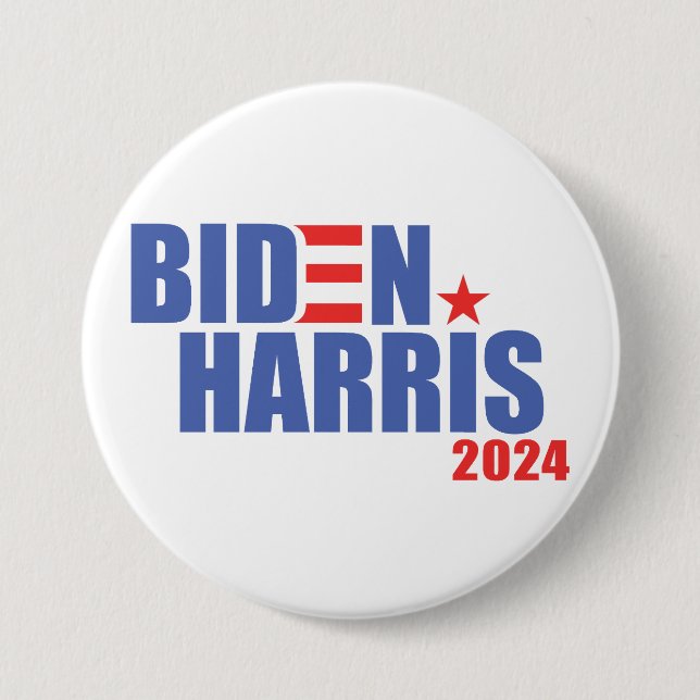 Bóton Redondo 7.62cm Biden / Harris 2024 (Frente)