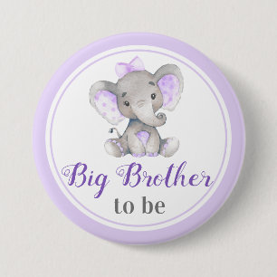 Bóton Redondo 7.62cm Big Brother para ser Bro Baby Girl, elefante