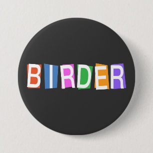 Bóton Redondo 7.62cm Birder de estilo retrô