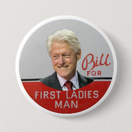 Bóton Redondo 7.62cm Blii Clinton para o primeiro homem das senhoras