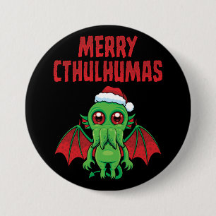 Bóton Redondo 7.62cm Boas Festas Cthulhumas