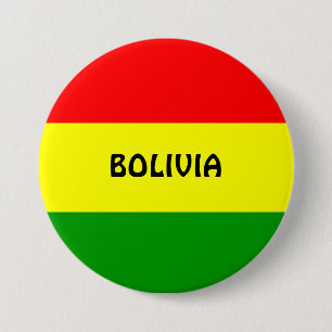 Bóton Redondo 7.62cm BOLÍVIA: Bandeira da Bolívia