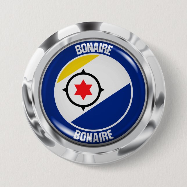 Bóton Redondo 7.62cm Bonaire Round Emblem (Frente)