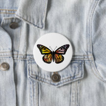 Borboleta Monarca de Aquarela Colorida Pintada