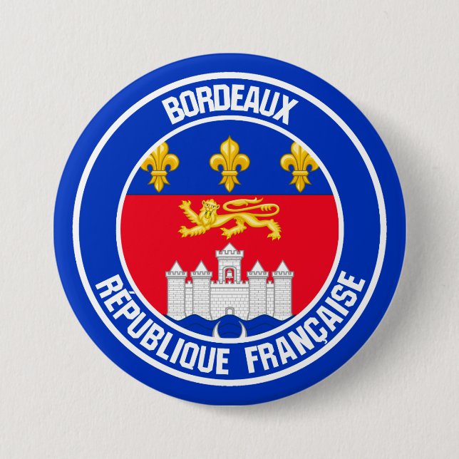 Bóton Redondo 7.62cm Bordeaux Round Emblem (Frente)