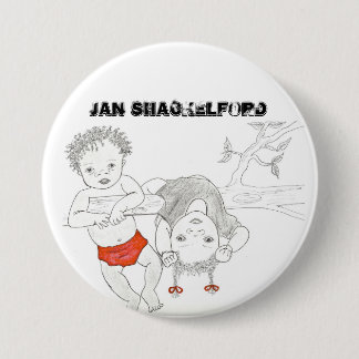 Bóton Redondo 7.62cm Botão #12 do bebê de janeiro Shackelford