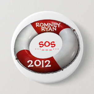 Bóton Redondo 7.62cm Botão 2012 do Lifesaver de Romney Ryan SOS