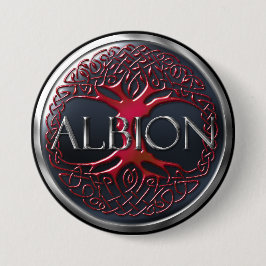 Bóton Redondo 7.62cm Botão Albion Ruby Red HMA