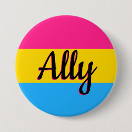 Bóton Redondo 7.62cm Botão Ally do Sinalizador do Orgulho Pansexual