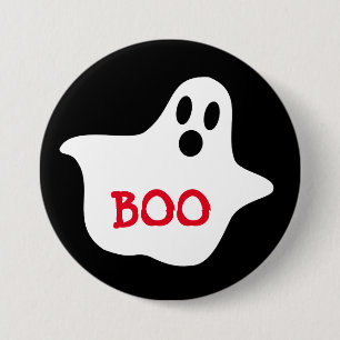 Bóton Redondo 7.62cm Botão Boo Ghost Halloween