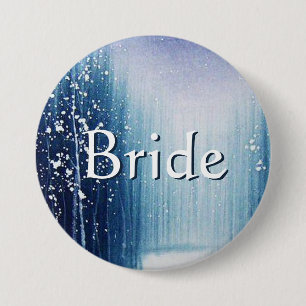 Bóton Redondo 7.62cm Botão Bride Egrets Inverno