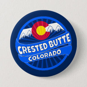 Bóton Redondo 7.62cm Botão Crested Butte Colorado