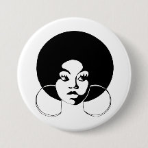 Botão da diva do Afro