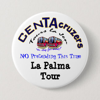 Bóton Redondo 7.62cm Botão da excursão de Palma do La do logotipo de