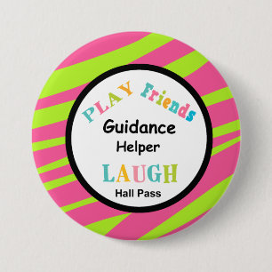 Bóton Redondo 7.62cm Botão da passagem de salão do ajudante da escola