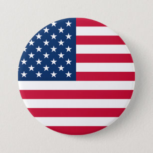 Bóton Redondo 7.62cm Botão de bandeira dos EUA Presente Patriótico Amer