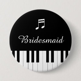 Bóton Redondo 7.62cm Botão de Casamento do Teclado Piano Bridesmaid