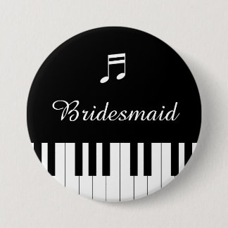 Bóton Redondo 7.62cm Botão de Casamento do Teclado Piano Bridesmaid