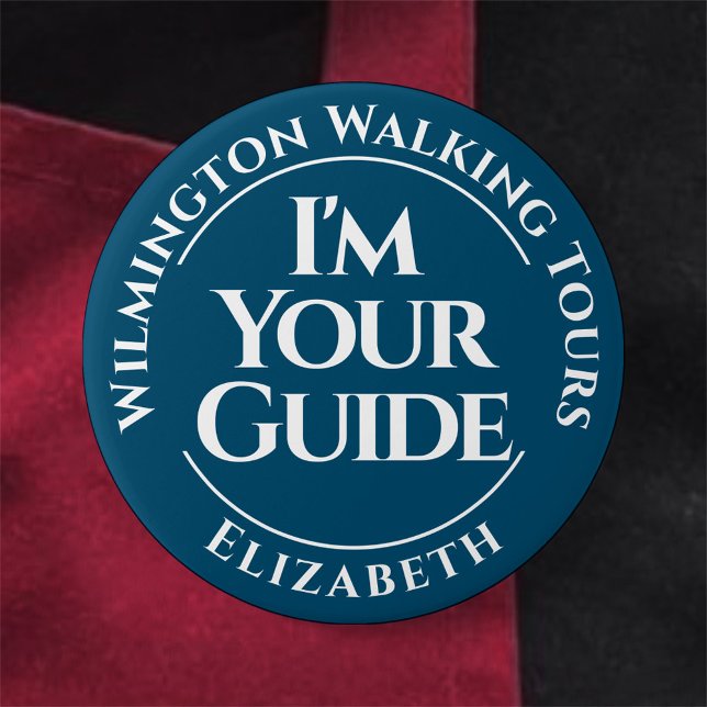 Bóton Redondo 7.62cm Botão de Crachá do Guia Turístico Oficial (Criador carregado)