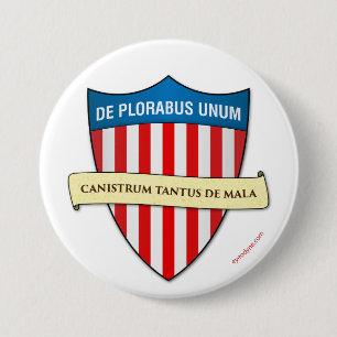 Bóton Redondo 7.62cm Botão de De Plorabus Unum 3 polegadas