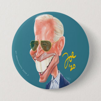 Bóton Redondo 7.62cm Botão de eleição para caricatura de Joe Biden