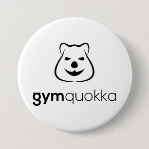 Bóton Redondo 7.62cm Botão de Expressão Gymquokka