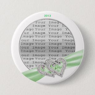 Bóton Redondo 7.62cm Botão de Fita do Limão de Corações Personalizado