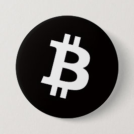 Bóton Redondo 7.62cm Botão de Fixação Bitcoin (Grande)