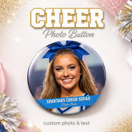 Bóton Redondo 7.62cm Botão de Foto de Cheerleader Personalizado Espírit