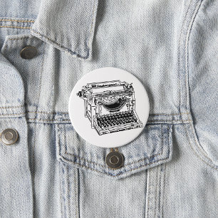 Bóton Redondo 7.62cm Botão de Máquina de Digitalização Antiga