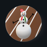 Bóton Redondo 7.62cm Botão de Natal Feio Snowman<br><div class="desc">Botão de Natal Feio Snowman</div>