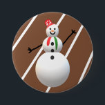 Bóton Redondo 7.62cm Botão de Natal Feio Snowman<br><div class="desc">Botão de Natal Feio Snowman</div>