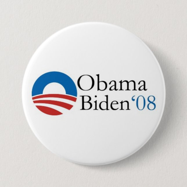 Bóton Redondo 7.62cm Botão de Obama Biden (Frente)