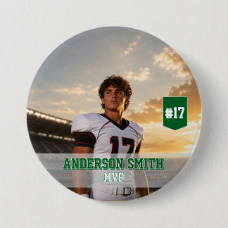 Bóton Redondo 7.62cm Botão de Pin Personalizado de Futebol com Foto do