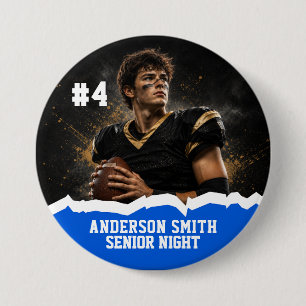 Bóton Redondo 7.62cm Botão de Pin Personalizado de Futebol com Foto par