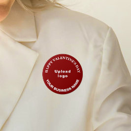 Bóton Redondo 7.62cm Botão de saudação do Namorados de negócios no Red