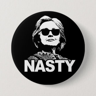 Bóton Redondo 7.62cm Botão "desagradável" de Hillary Clinton