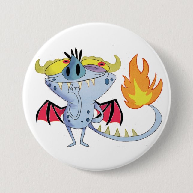 Bóton Redondo 7.62cm Botão do diabo (Frente)