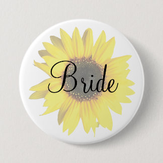 Bóton Redondo 7.62cm Botão do girassol