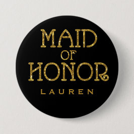 Bóton Redondo 7.62cm Botão do Nome de etiqueta da madrinha de casamento