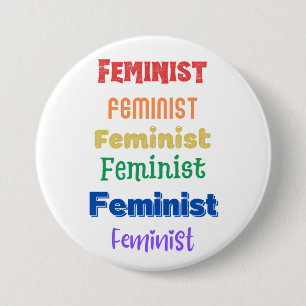 Bóton Redondo 7.62cm botão do orgulho feminista
