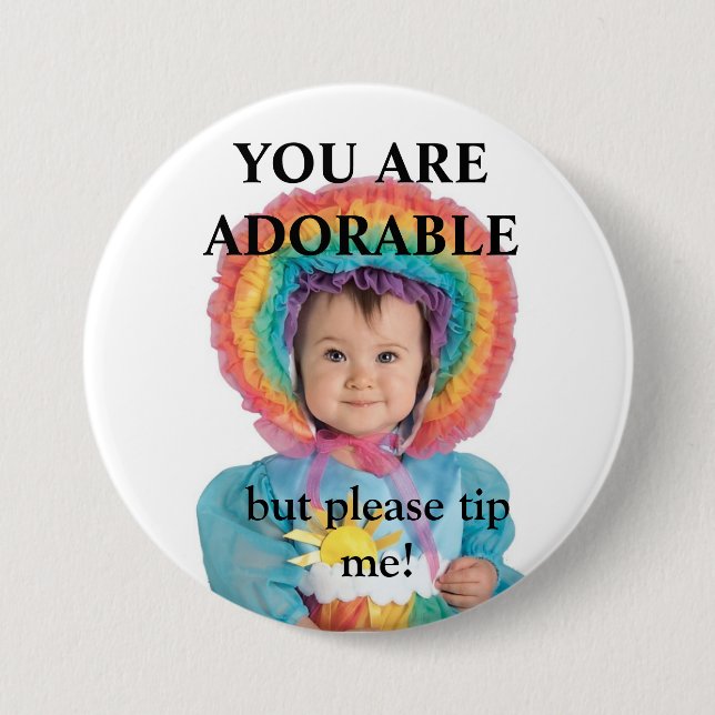 BÓTON REDONDO 7.62CM BOTÃO DO TIP (Frente)