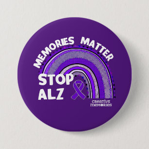 Bóton Redondo 7.62cm botão Longest Day Alzheimer's Association 2024