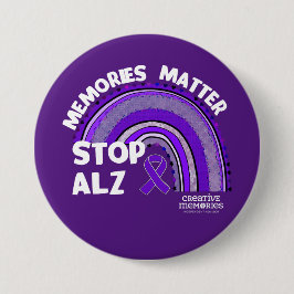 Bóton Redondo 7.62cm botão Longest Day Alzheimer's Association 2024