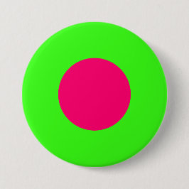 Bóton Redondo 7.62cm Botão Neon de Estilo Alvo – Personalizável