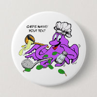 Botão Octopus Cook Chefs