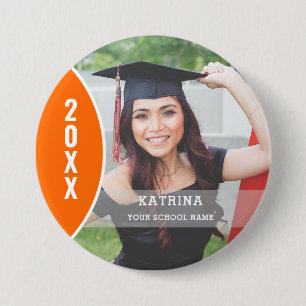 Bóton Redondo 7.62cm Botão Personalizado de Foto para Graduação em Lara