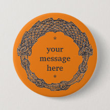 Botão personalizável OUROBOROS preto/turmérico