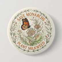 Botão Plantar Milkweed Salve Monarcas