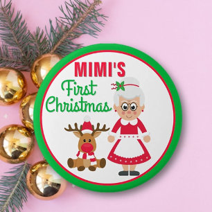 Bóton Redondo 7.62cm Botão Primeiro Natal de Mimi